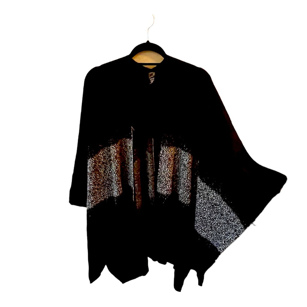 Black and silver shawl